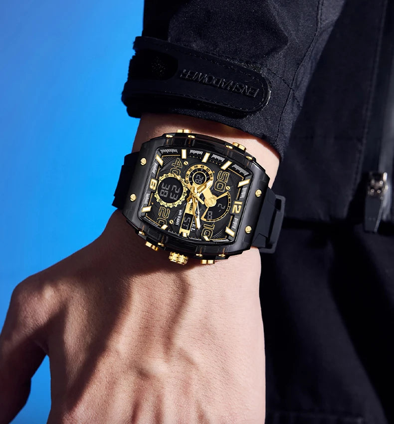 ChronoSquare – fyrkantig herrklocka med dual display