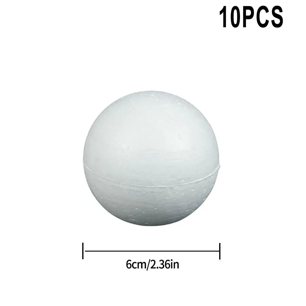 Polystyrenkulor – frigolitbollar för pyssel & dekoration (10 st, 50–100 mm)