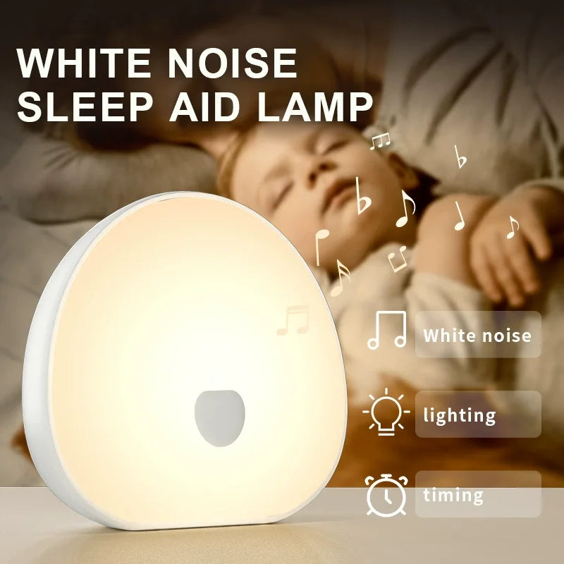 LumiDream™ White Noise & RGB Nattlampa – Sömnmaskin för Barn med Lugnande Ljud, LED Ljus & Timer