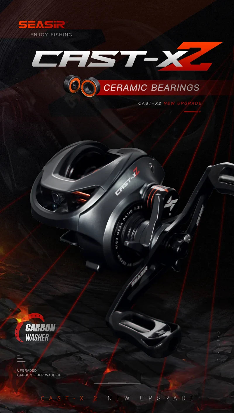 Baitcasting-rulle – SEASIR Cast X2 proffsmodell