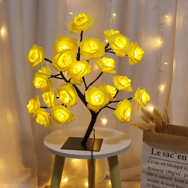 Roslampa LED – 24 lampor USB-bordslampa för dekoration