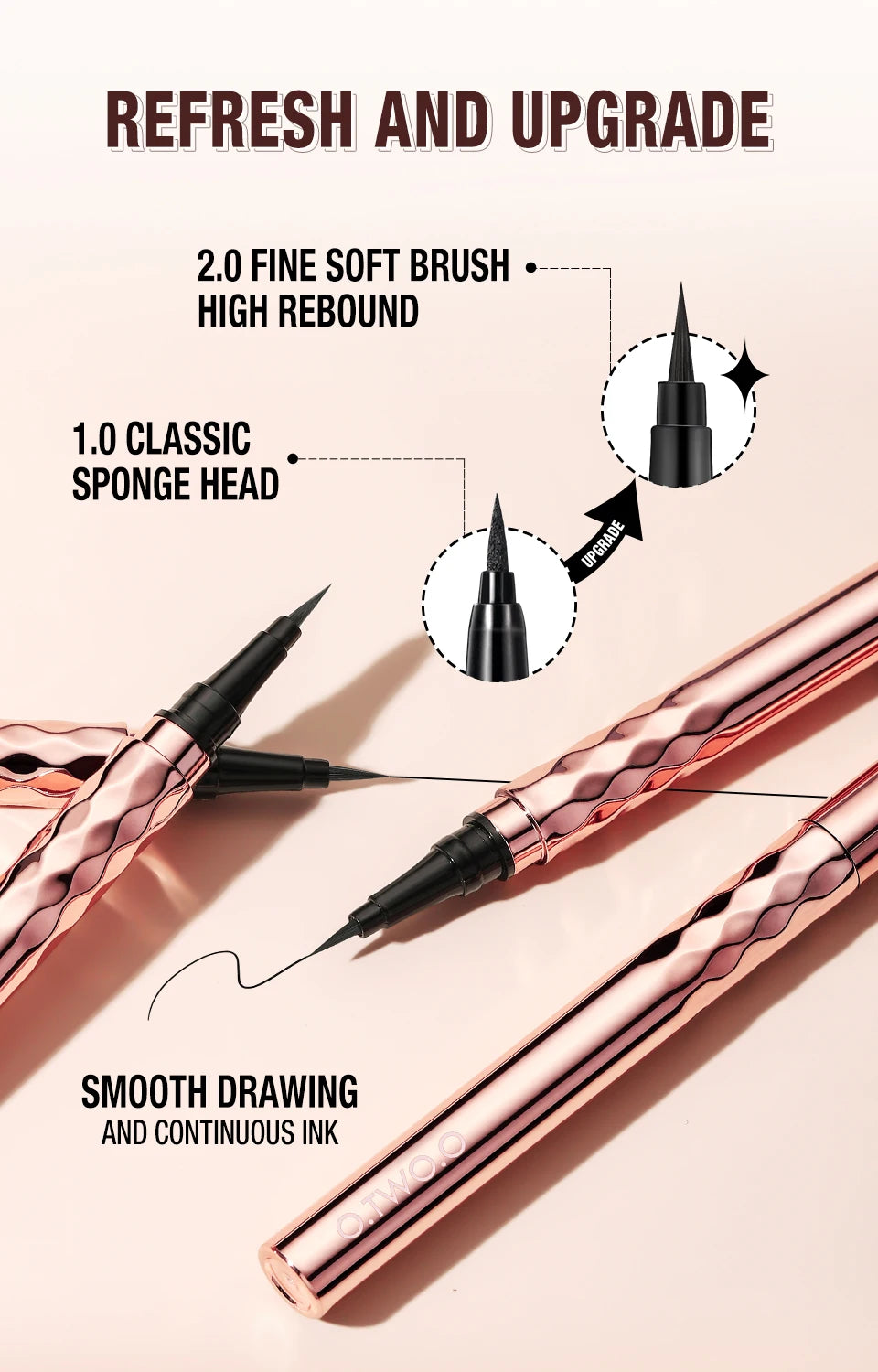 Vattentät eyeliner – svart flytande eyeliner, lång hållbarhet