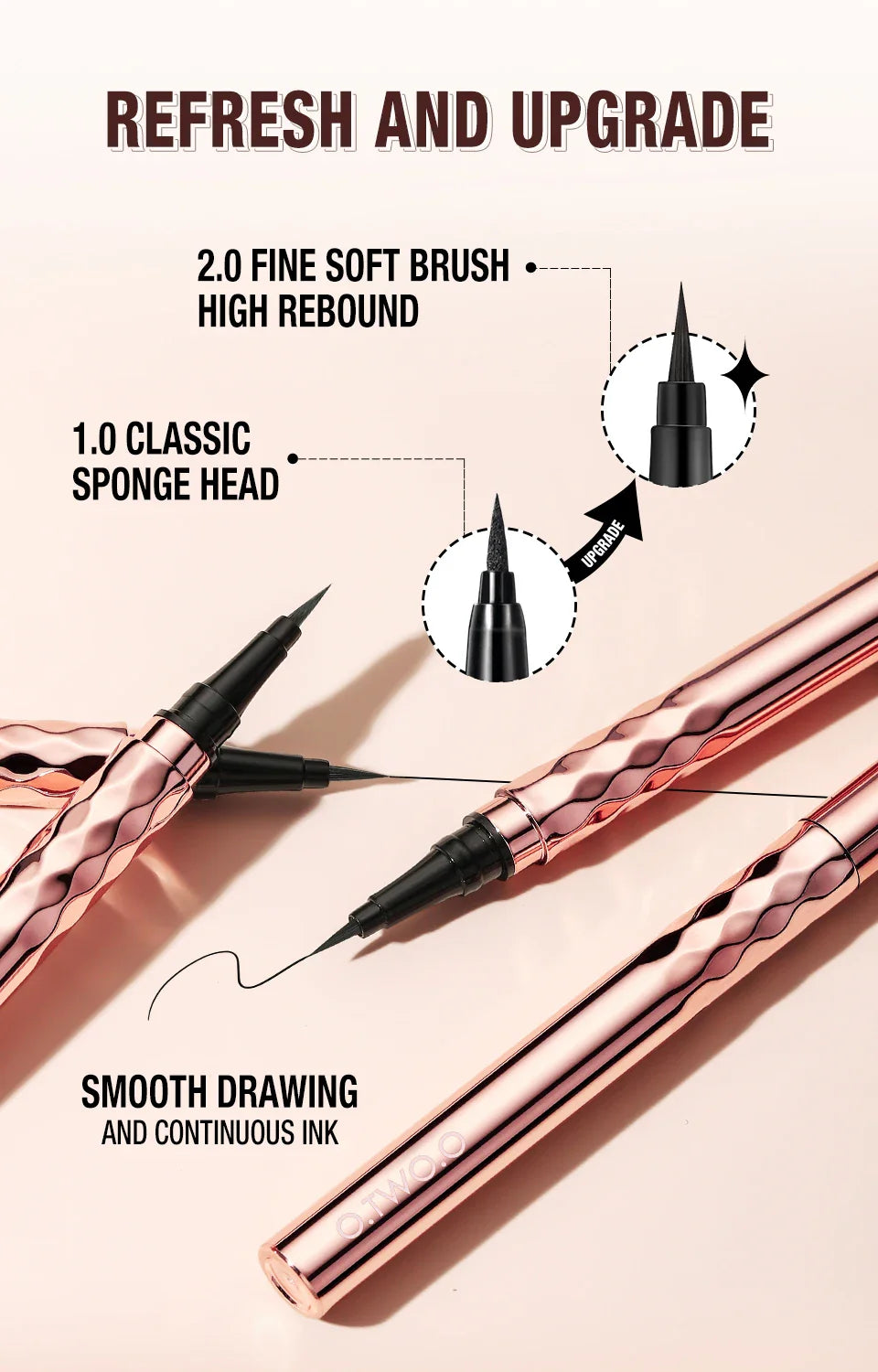 Vattentät eyeliner – svart flytande eyeliner, lång hållbarhet