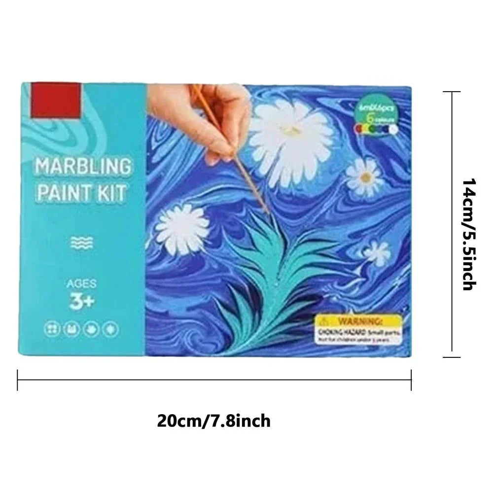 WATER MARBLING PAINT SET ‐ FÄRGGLADA VATTENBASERADE KONSTVERK - FÄRGSET