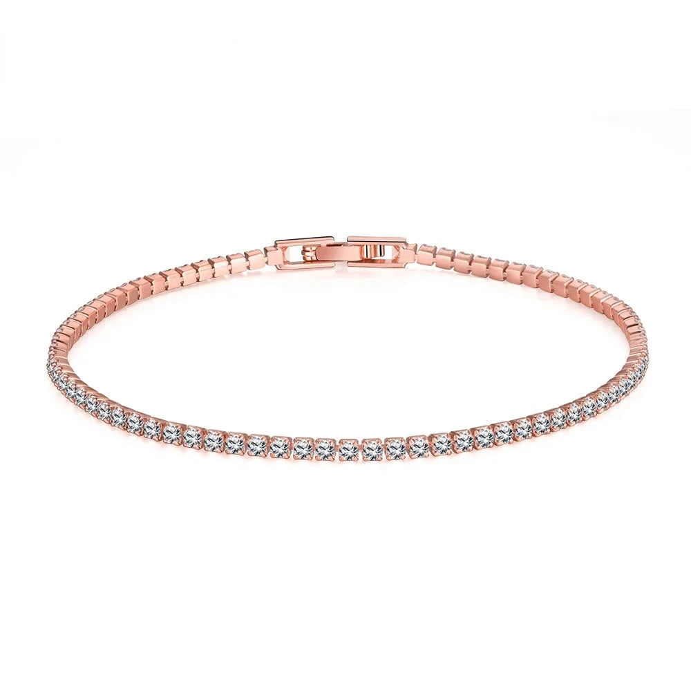 Armband Julia (tennisarmband 2 mm med zirkoner)