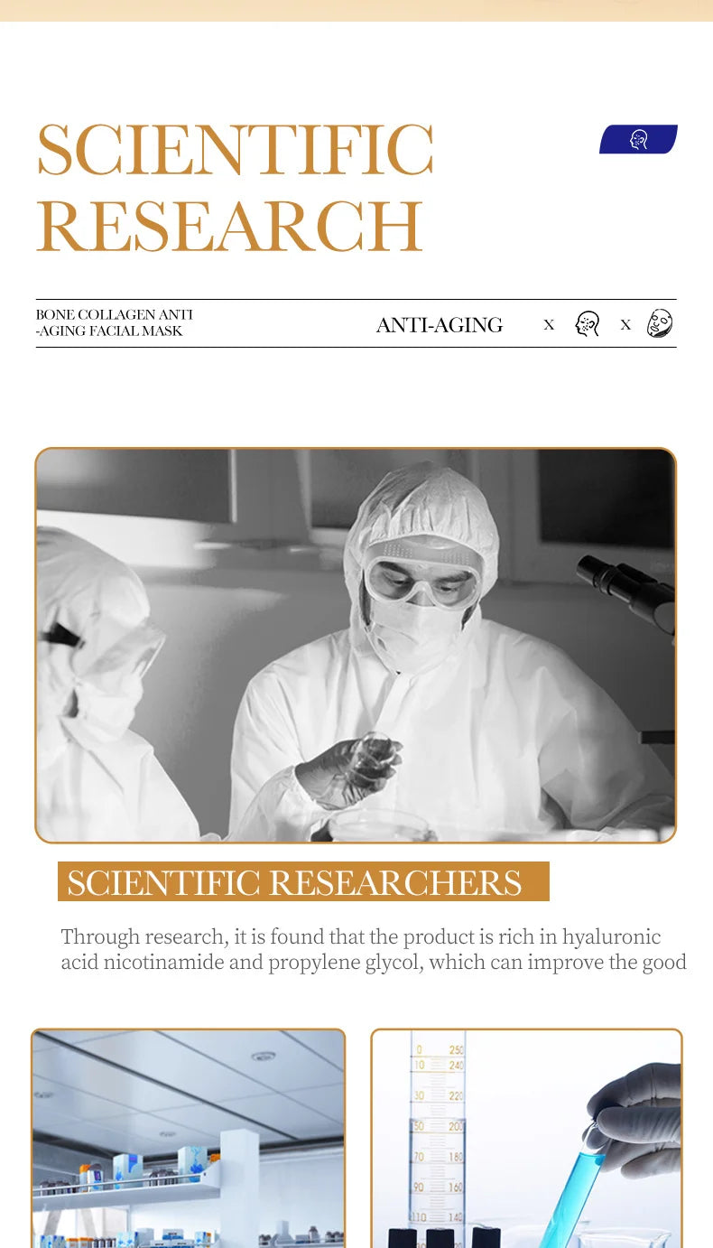 KollagenMask™ – 10-pack Anti-Åldrande Ansiktsmasker med Fukt & Lyster