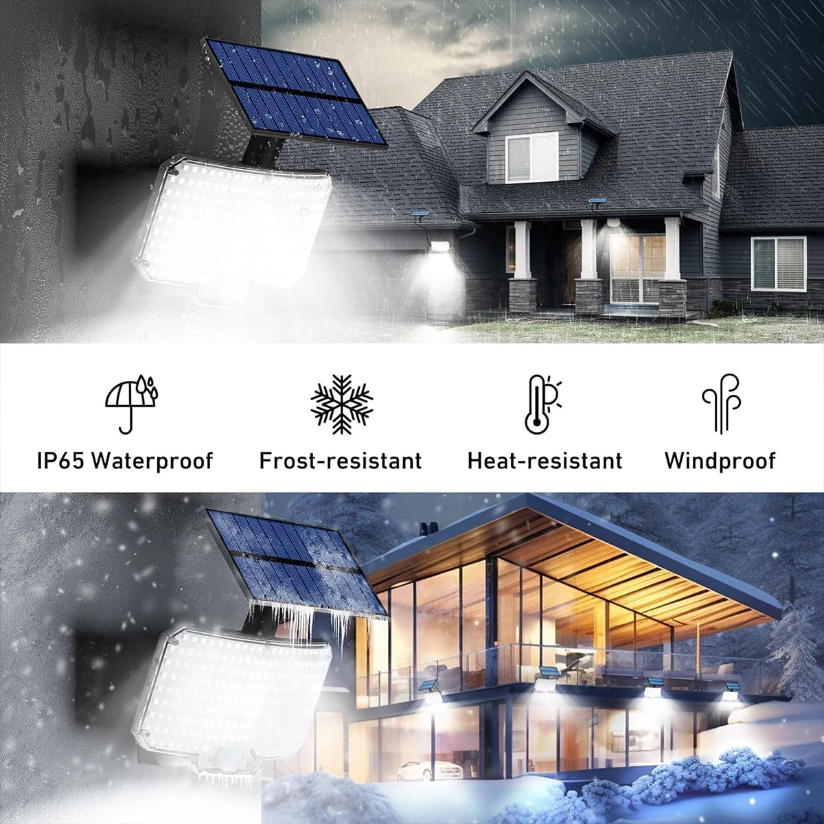 234 LED Solcellslampa med Fjärrkontroll – Rörelsesensor & 3 Ljuslägen