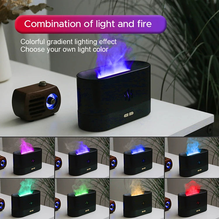 Ultrasonisk Aromadiffusor med LED-flamma