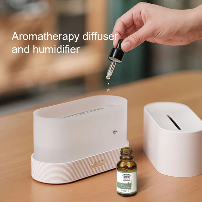 Ultrasonisk Aromadiffusor med LED-flamma
