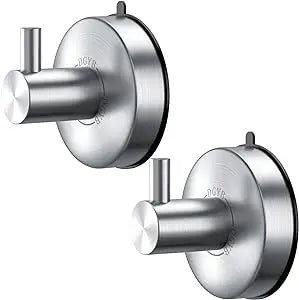 Duschkrokar™ – Sugkrokar i Borstat Nickel för Badrum