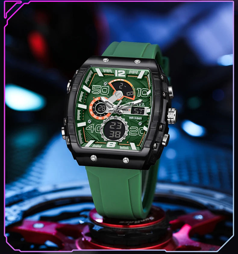 ChronoSquare – fyrkantig herrklocka med dual display