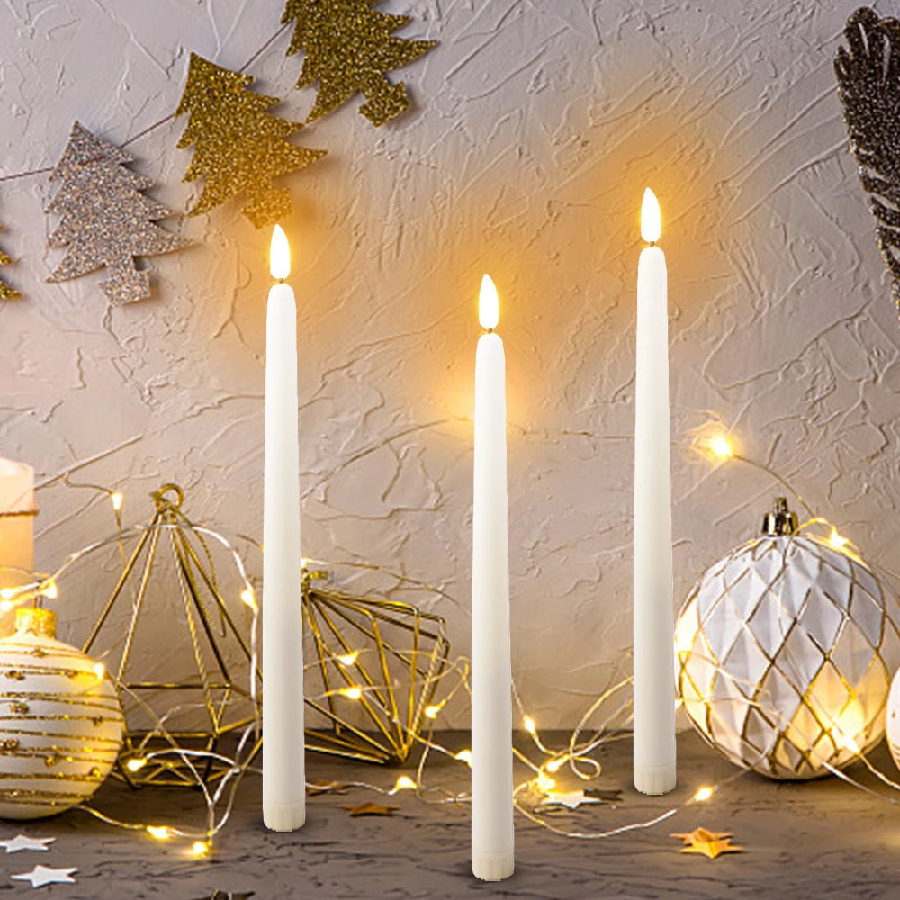 LED kyrkljus – spetsiga batteridrivna ljus för jul & högtider (1–4 st)