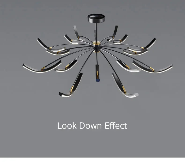 Nordisk taklampa LED – roterande design för vardagsrum & sovrum