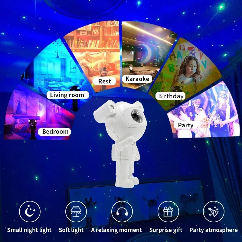 GalaxiLjus™ – Astronaut Projektorlampa med Timer