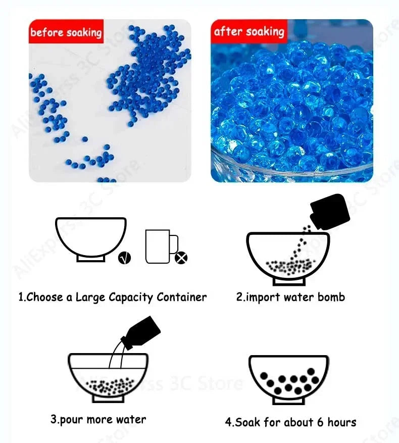 GelAmmo™ – 100000 Pack Vattenkulor för Gel Gun