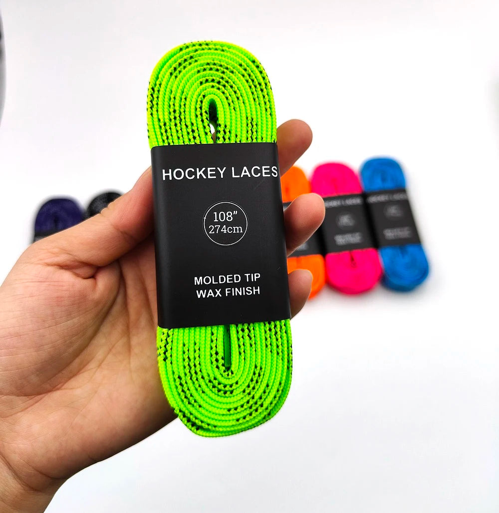 Vaxade skridskosnören – slitstarka ishockey skosnören