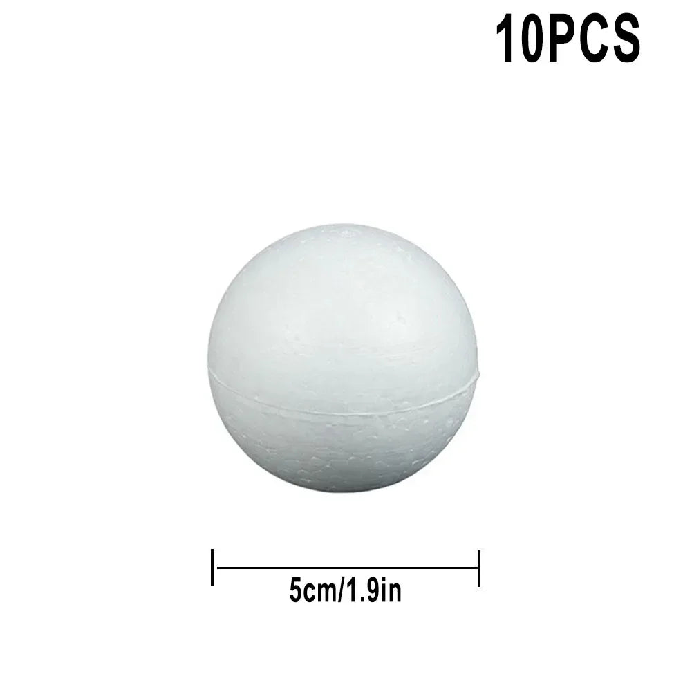 Polystyrenkulor – frigolitbollar för pyssel & dekoration (10 st, 50–100 mm)