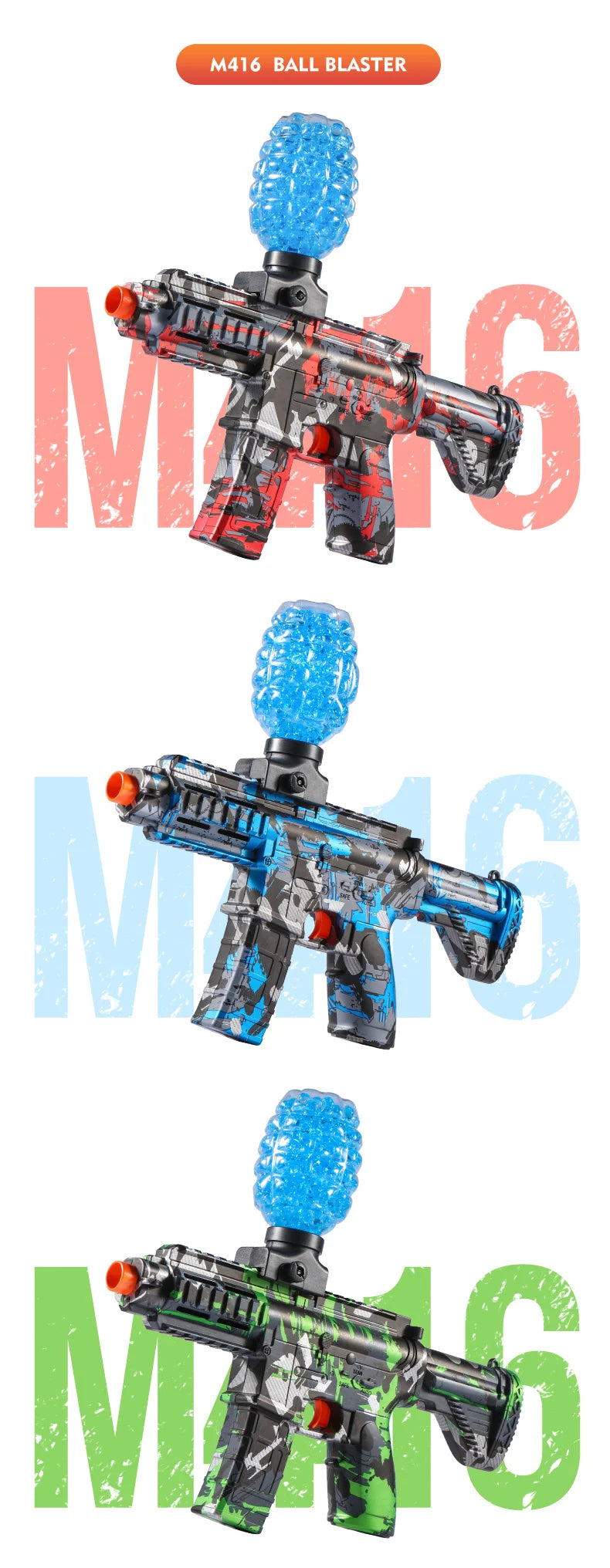 M416GelGun™ – High-Speed Elektrisk Gelblaster