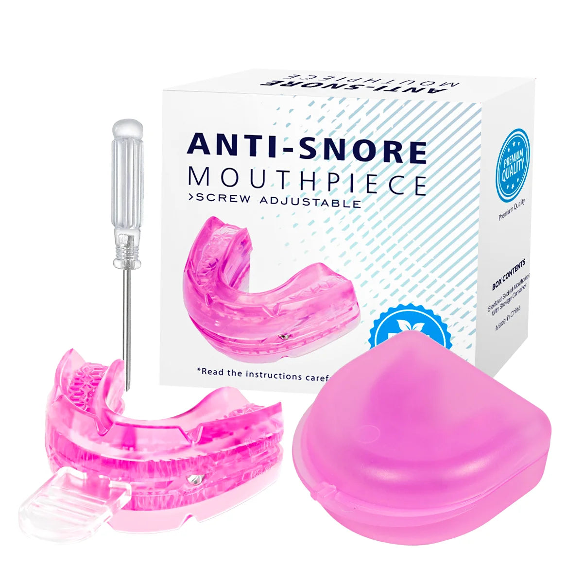 Anti-snarkbett – justerbart munskydd mot snarkningar & tandgnissel