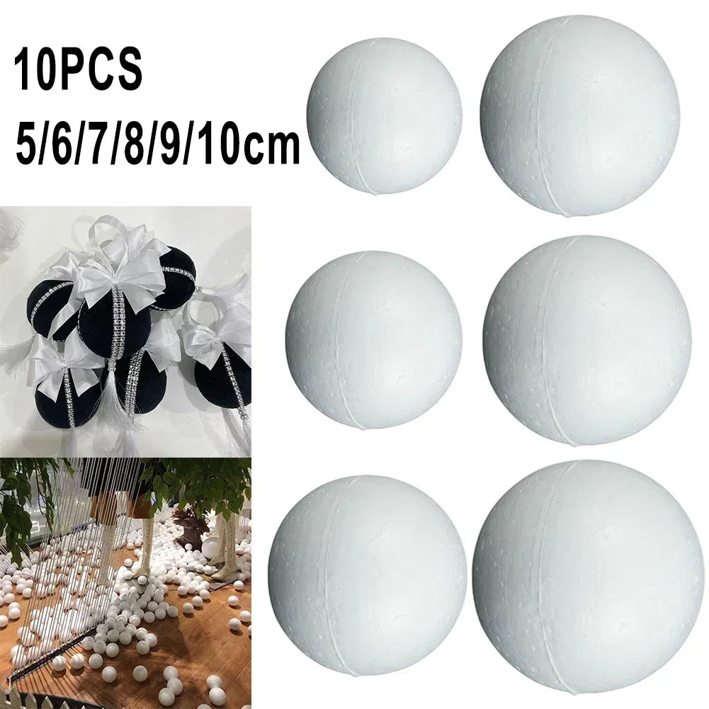 Polystyrenkulor – frigolitbollar för pyssel & dekoration (10 st, 50–100 mm)