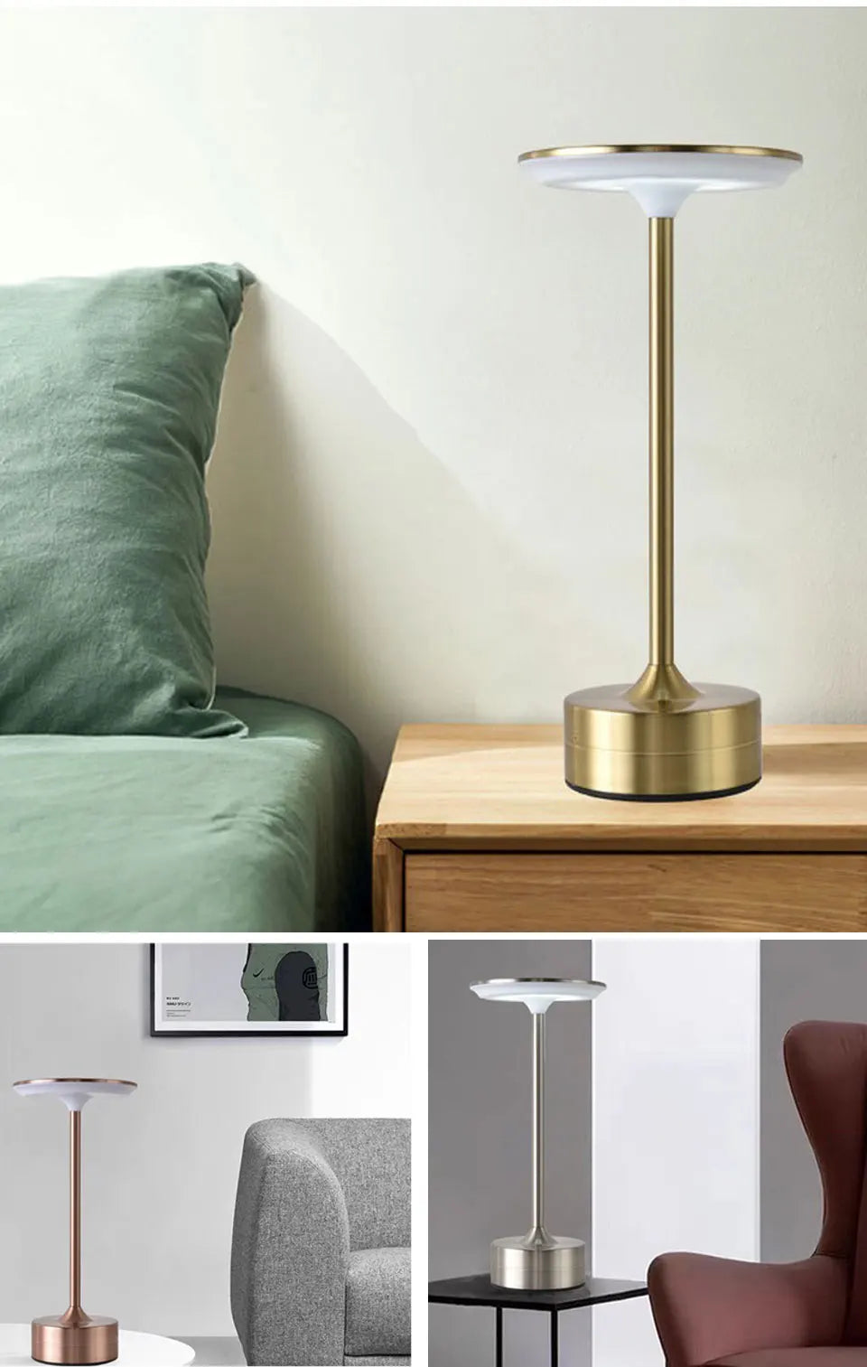NattLjus™ – Bärbar LED Bordslampa med Touch & USB-Laddning