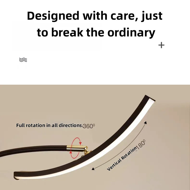 Nordisk taklampa LED – roterande design för vardagsrum & sovrum
