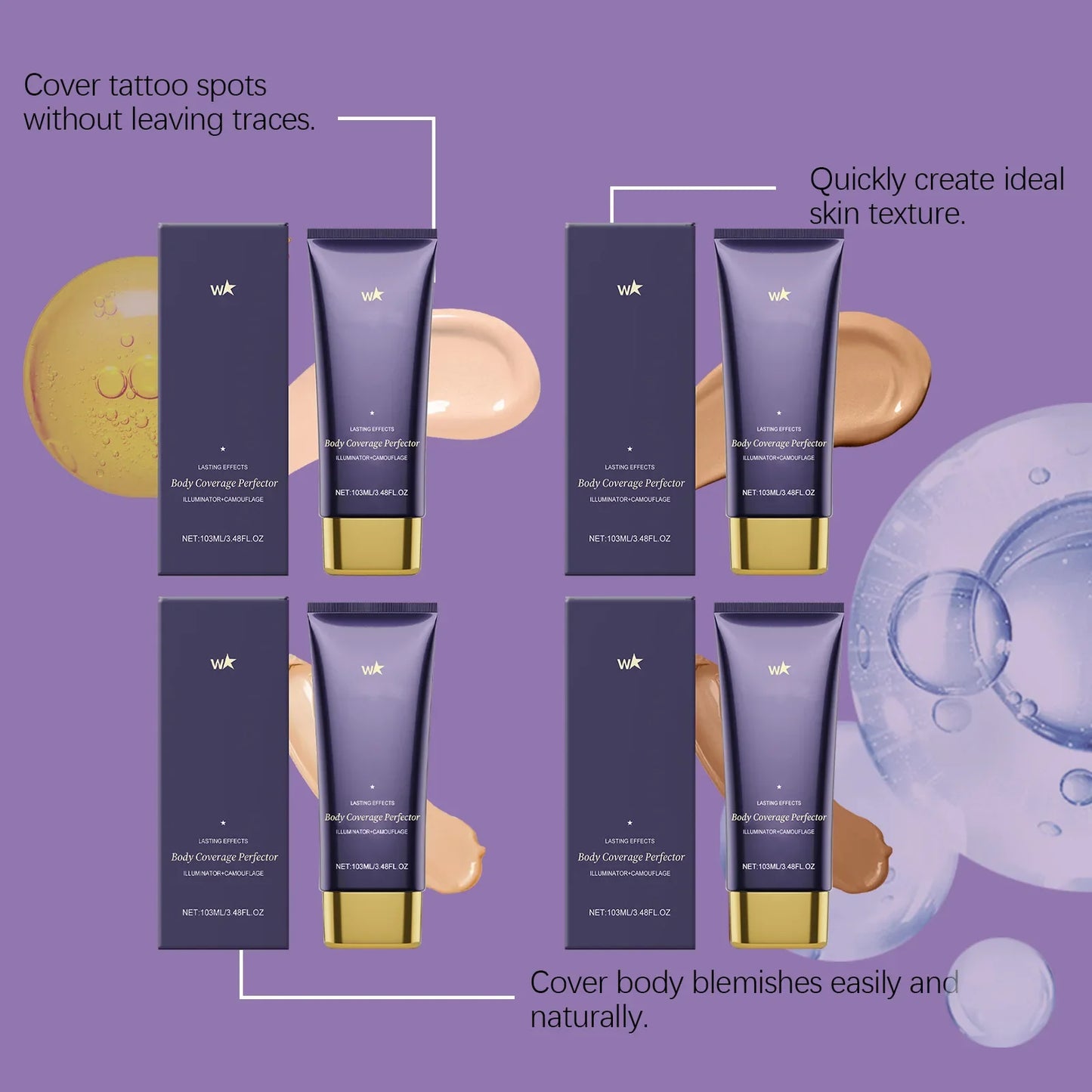 Vattentät kroppsmakeup – concealer för ben, ärr & tatueringar