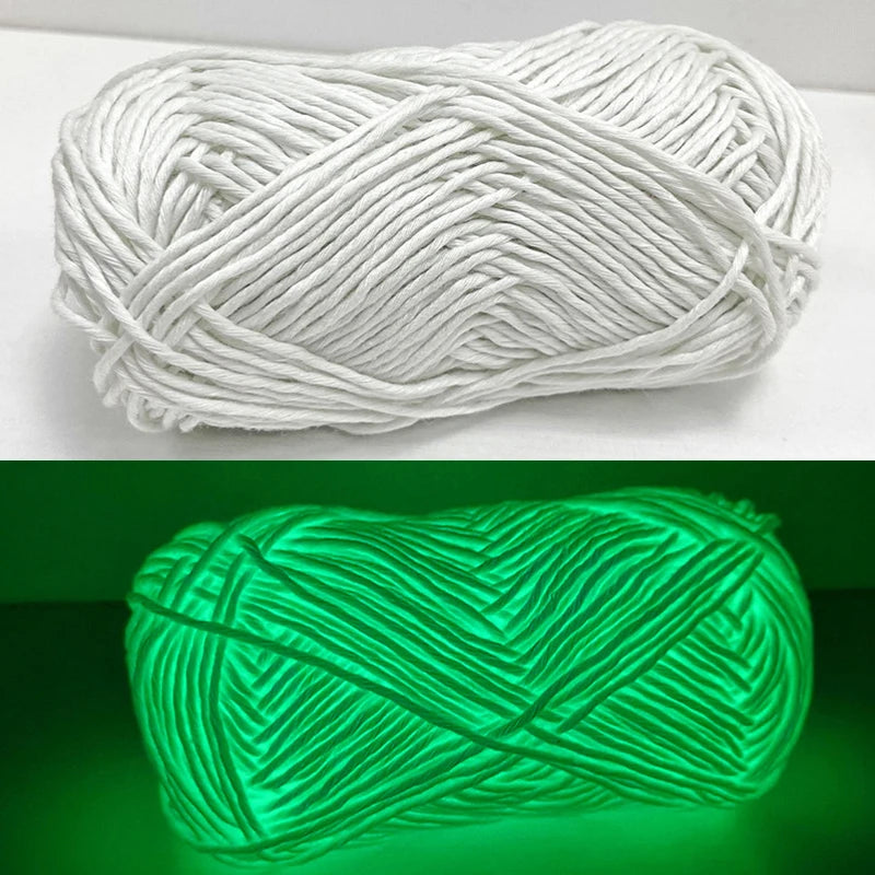 Självlysande garn 50 g – lysande garn för tröjor, mössor & mattor