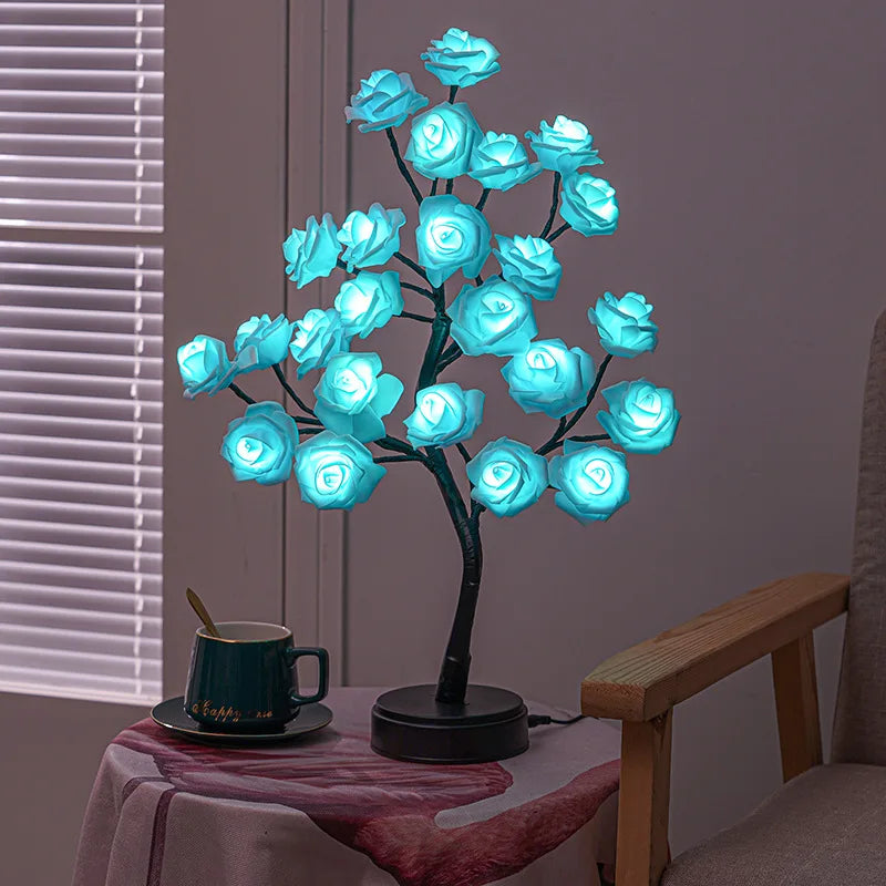 Roslampa LED – 24 lampor USB-bordslampa för dekoration