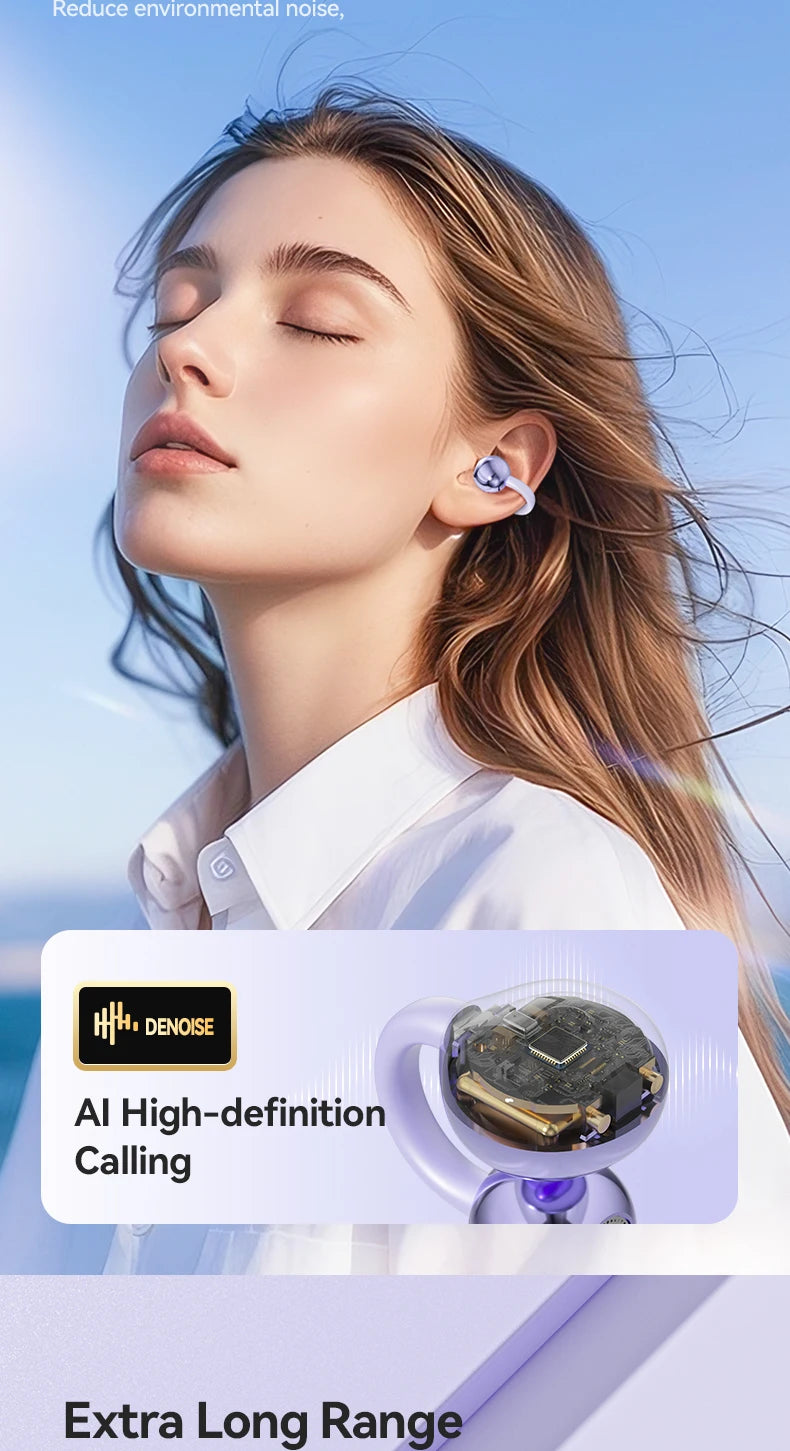 LjudKlipp™ – Trådlösa Benledningshörlurar med Bluetooth 5.3