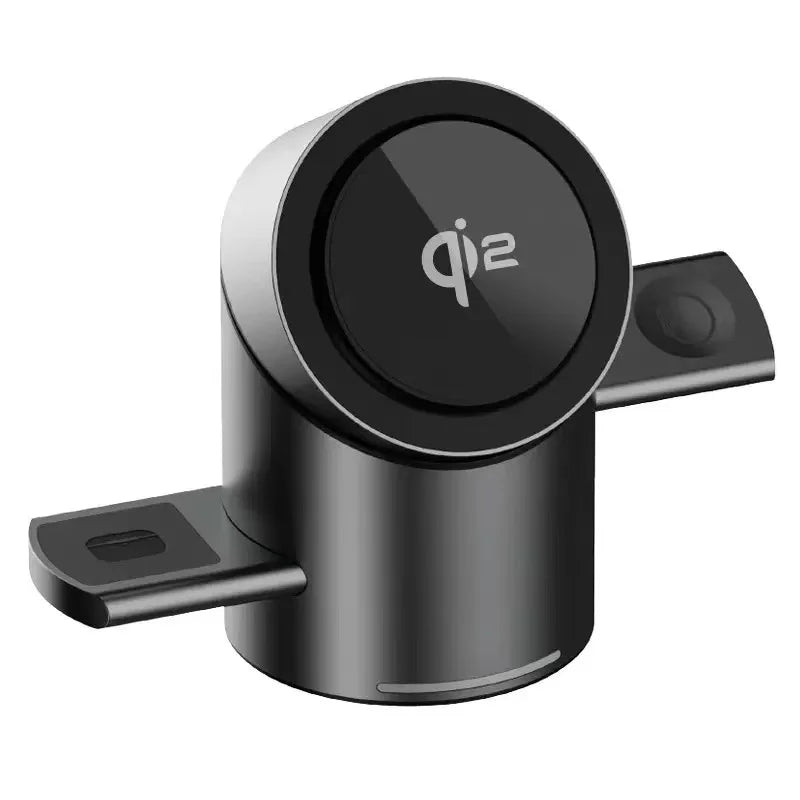 3-i-1 Trådlös Laddstation – Magsafe-Laddare för iPhone, Android, Apple Watch & AirPods
