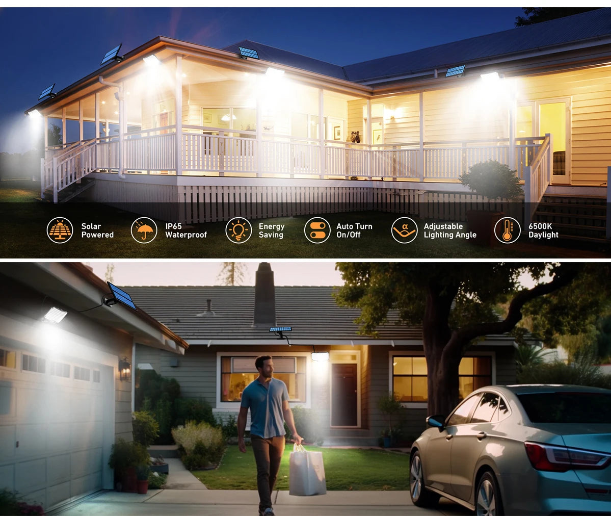 234 LED Solcellslampa med Fjärrkontroll – Rörelsesensor & 3 Ljuslägen