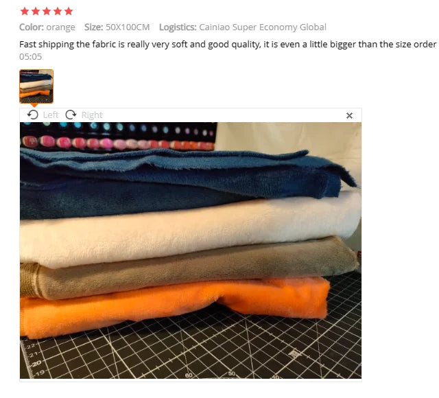 Mjuk plyschtyg 40×25 cm – flanelltyg för sömnad & leksaker