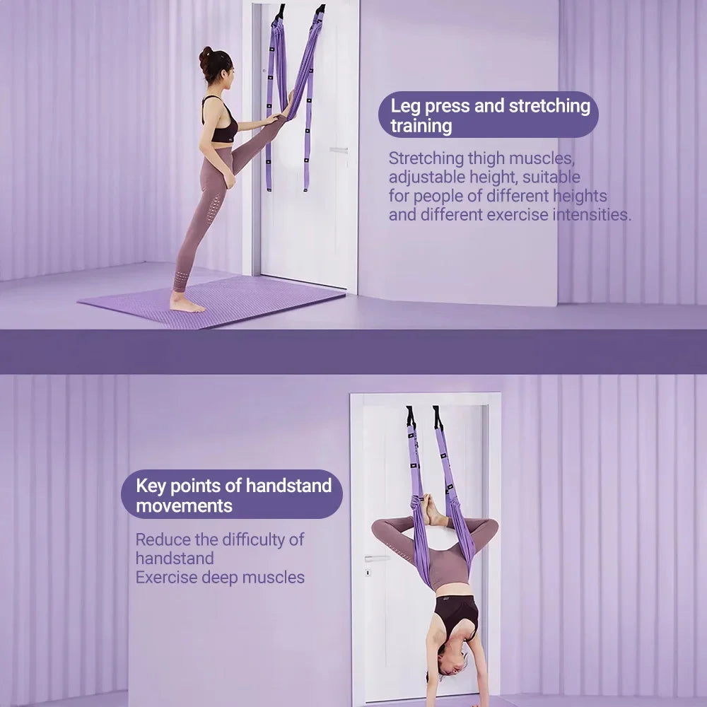 Yoga stretchband – elastiskt träningsredskap för ben & midja