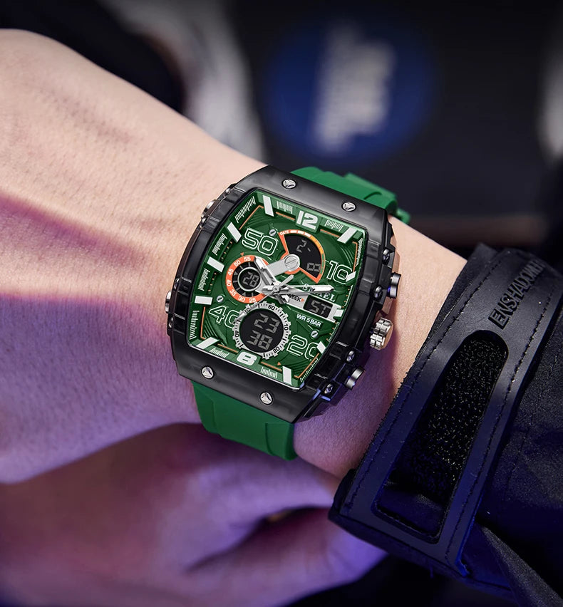 ChronoSquare – fyrkantig herrklocka med dual display