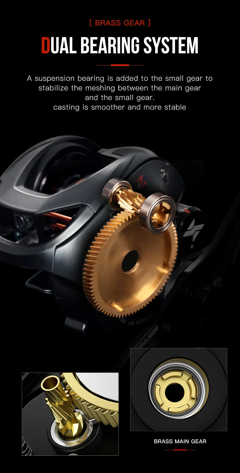 Baitcasting-rulle – SEASIR Cast X2 proffsmodell