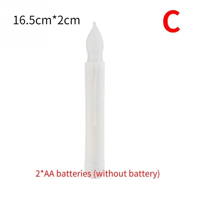 LED kyrkljus – spetsiga batteridrivna ljus för jul & högtider (1–4 st)