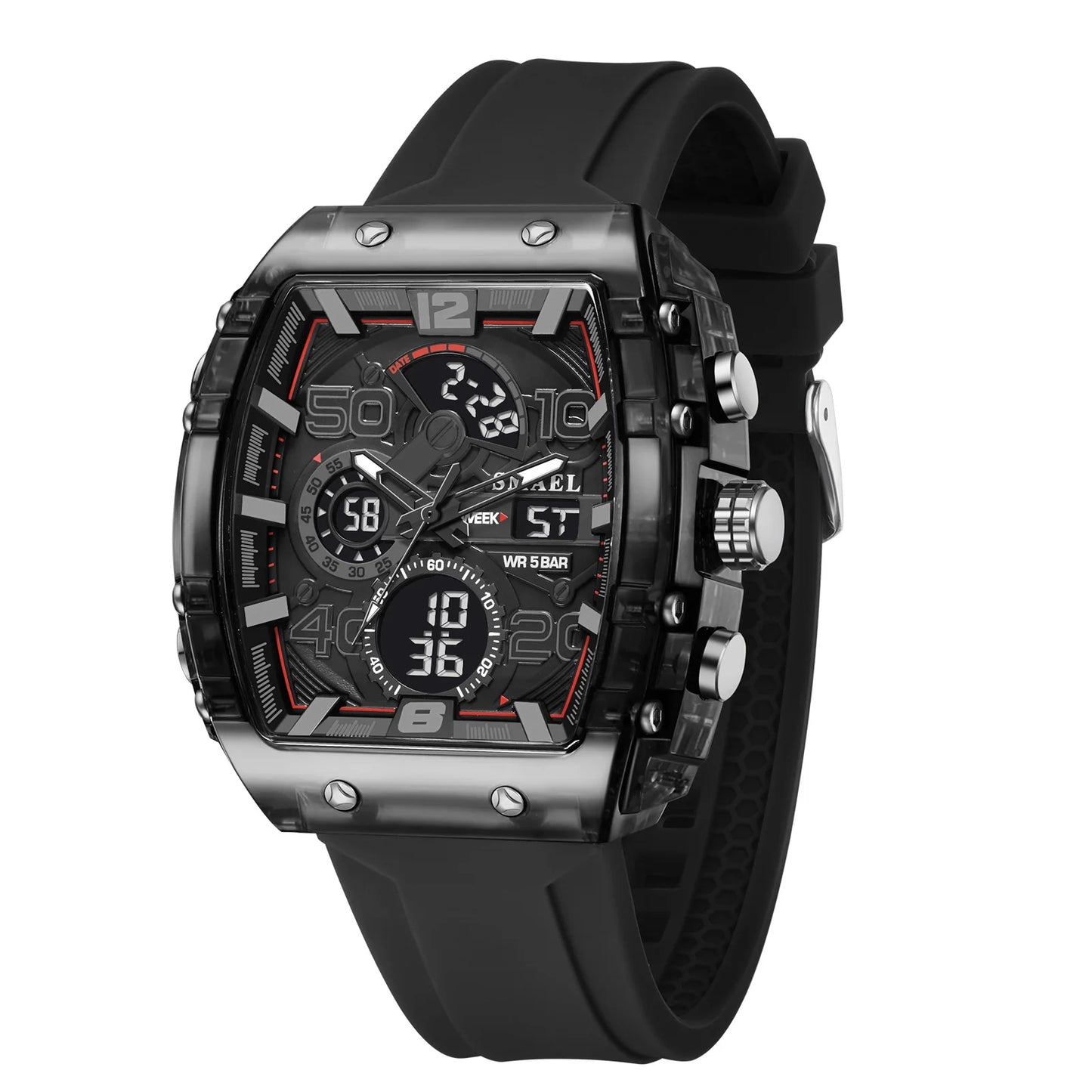 ChronoSquare – fyrkantig herrklocka med dual display