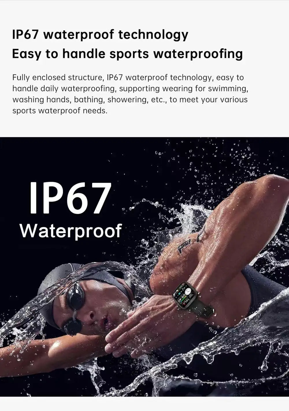 Smartklocka Nova (2,01” AMOLED – sport & hälsa, vattentät)