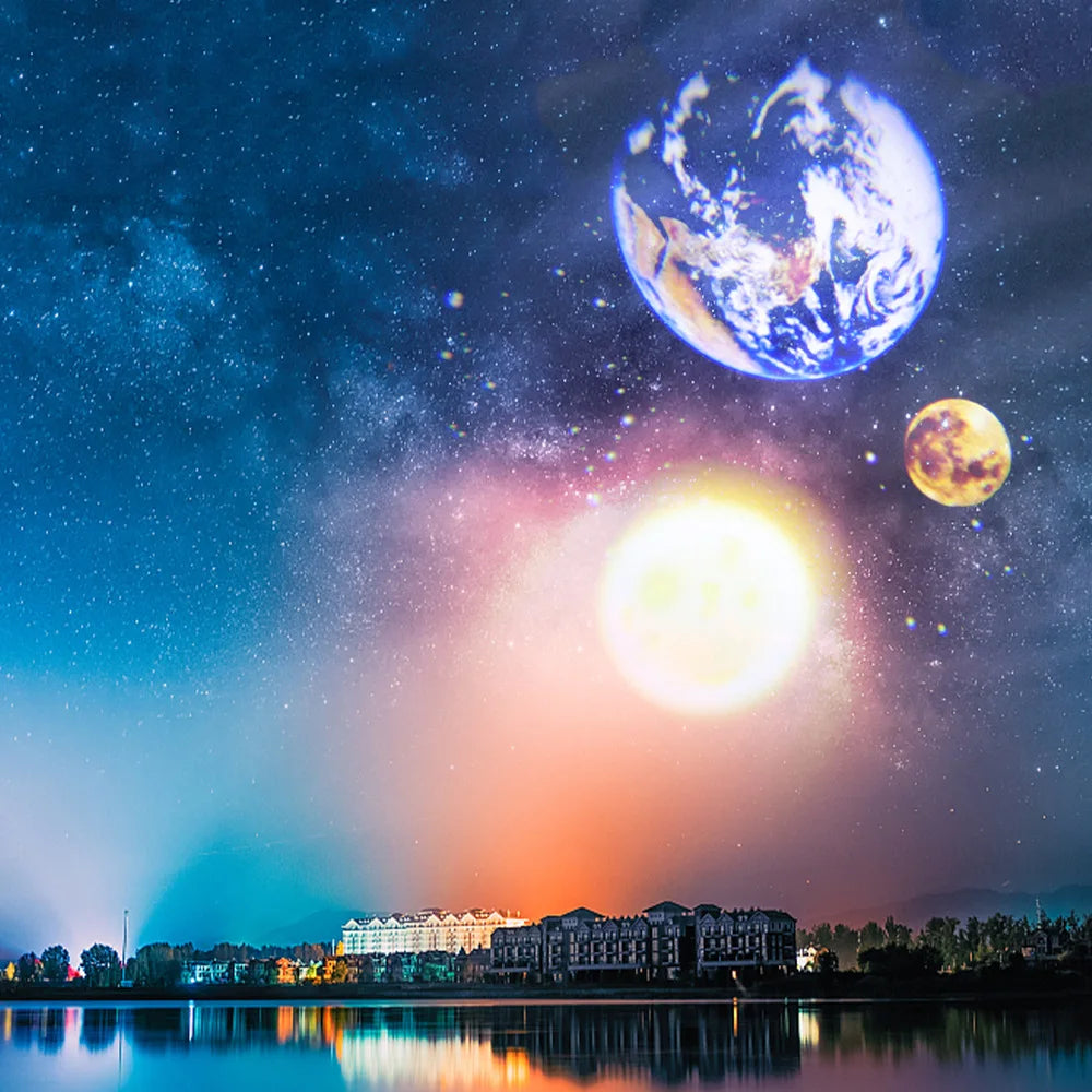 PlanetLjus™ – Jord & Måne Projektorlampa