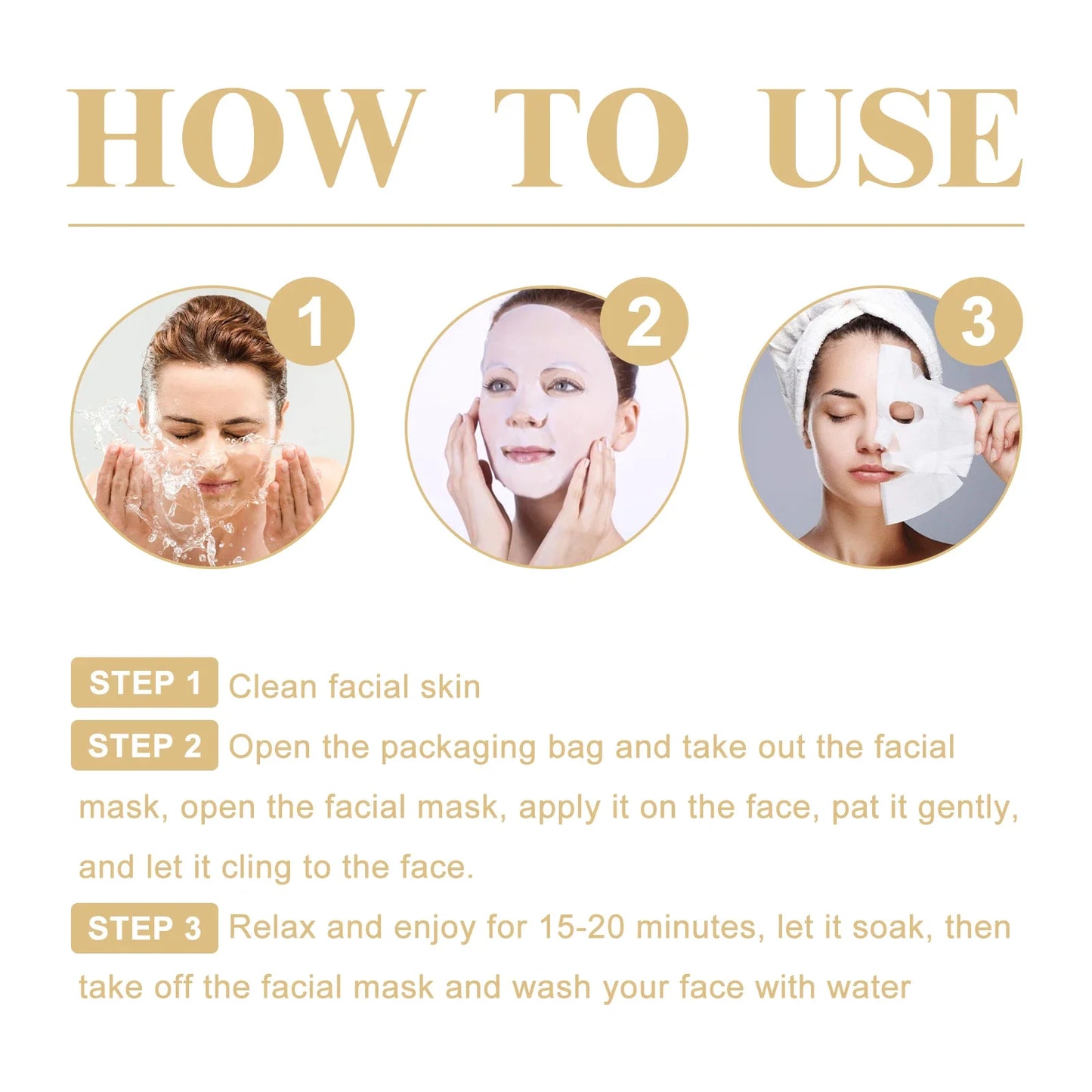 KollagenMask™ – 10-pack Anti-Åldrande Ansiktsmasker med Fukt & Lyster