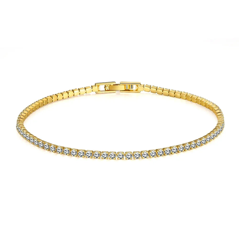 Armband Julia (tennisarmband 2 mm med zirkoner)