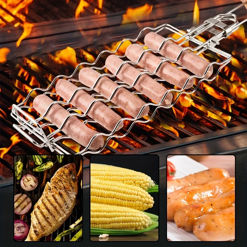 Grillgaller för korv – hopfällbart grillklipp för hotdogs & chorizo