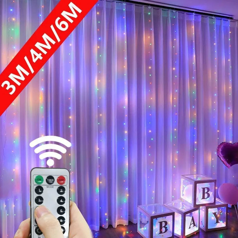 LjusGardinen™ USB Ljusslinga med Gardindekor