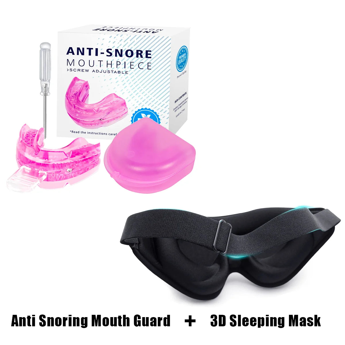 Anti-snarkbett – justerbart munskydd mot snarkningar & tandgnissel