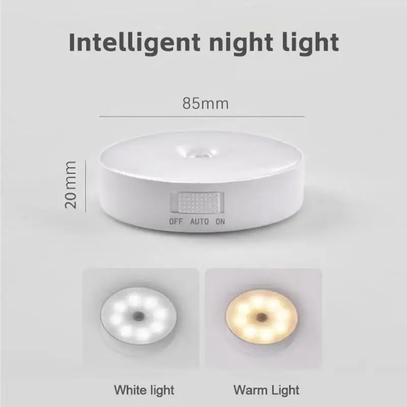 Smart LED Nattlampa med Rörelsesensor – Laddningsbar