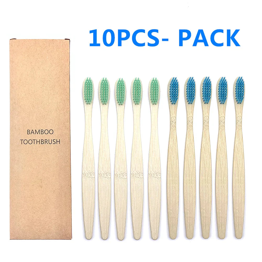 BambuTandborste™ – 10-pack Naturliga Tandborstar