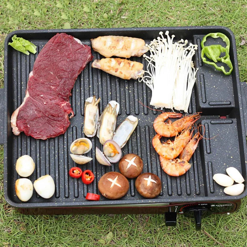 Rektangulär grillplatta – non-stick 32x26 cm för gasolspis