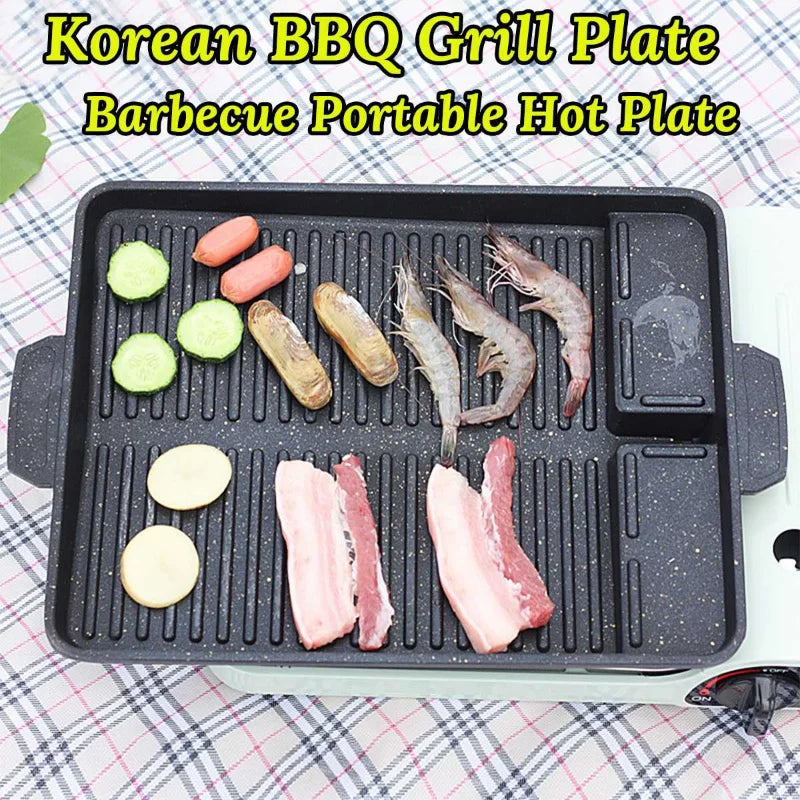 Rektangulär grillplatta – non-stick 32x26 cm för gasolspis