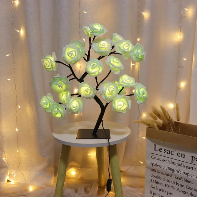 Roslampa LED – 24 lampor USB-bordslampa för dekoration